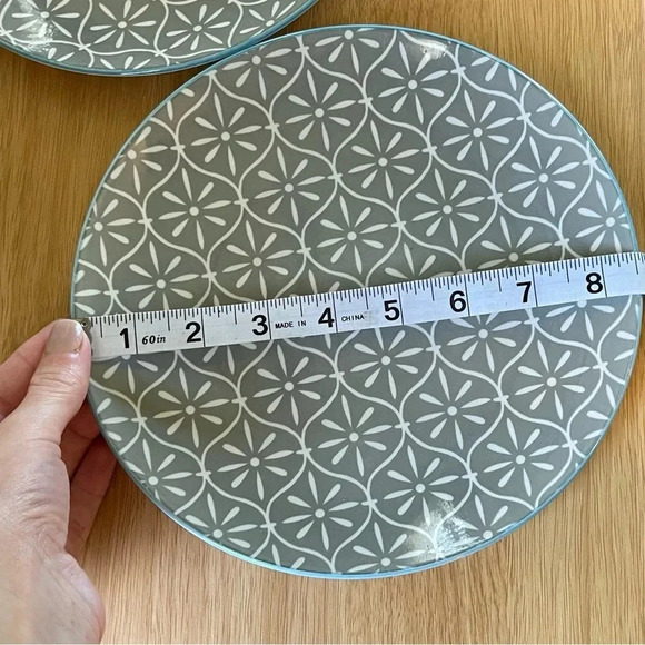 Better Homes and Gardens Salad Plates Piers Gray Geometric - Picture 11 of 12